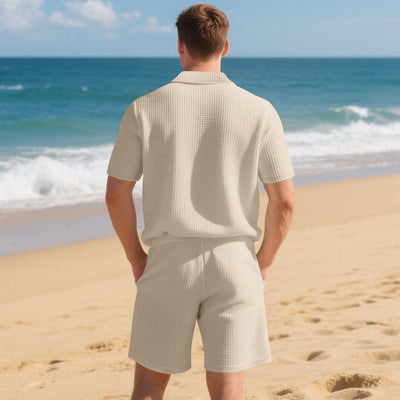 Conjunto Casual de Polo Holgado y Shorts para Hombre - Image 27