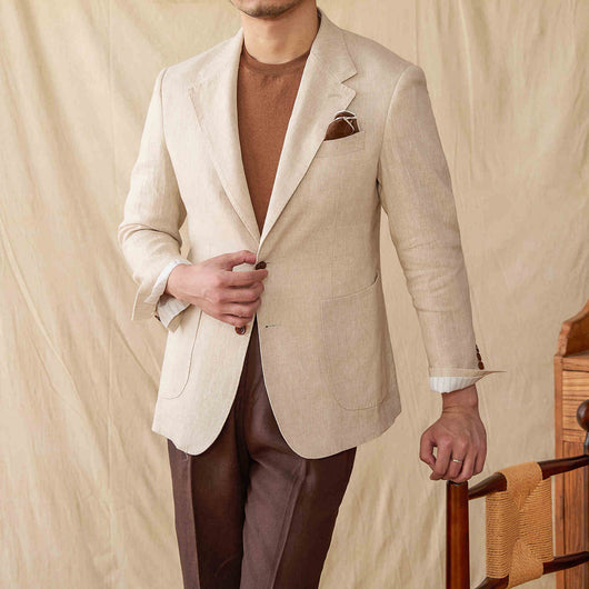 Saco de Lino Semiforro Casual para Hombre - Image 3