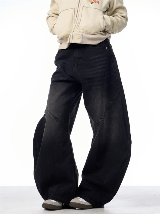 Pantalones Vaqueros Retro Negros Rectos Oversize para Mujer - Image 22