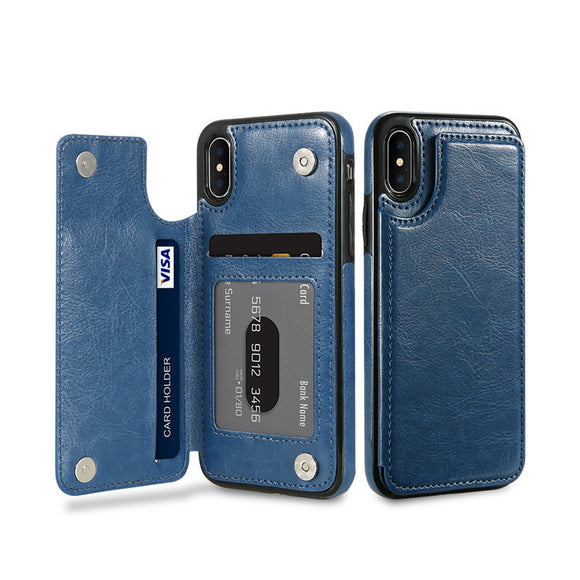 Funda Protectora para Celular con Ranuras para Tarjetas y Aberturas Laterales
