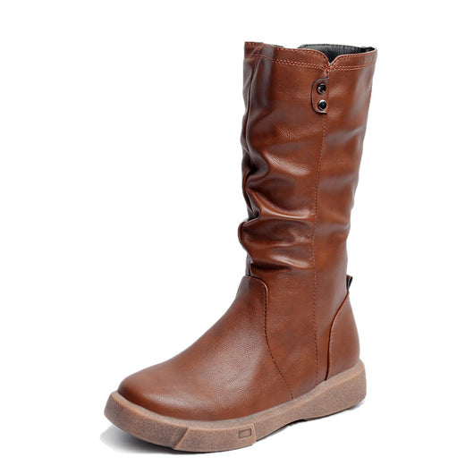 Botas Retro Invierno Talla Grande Piso Plano Importadas para Mujer - Image 5
