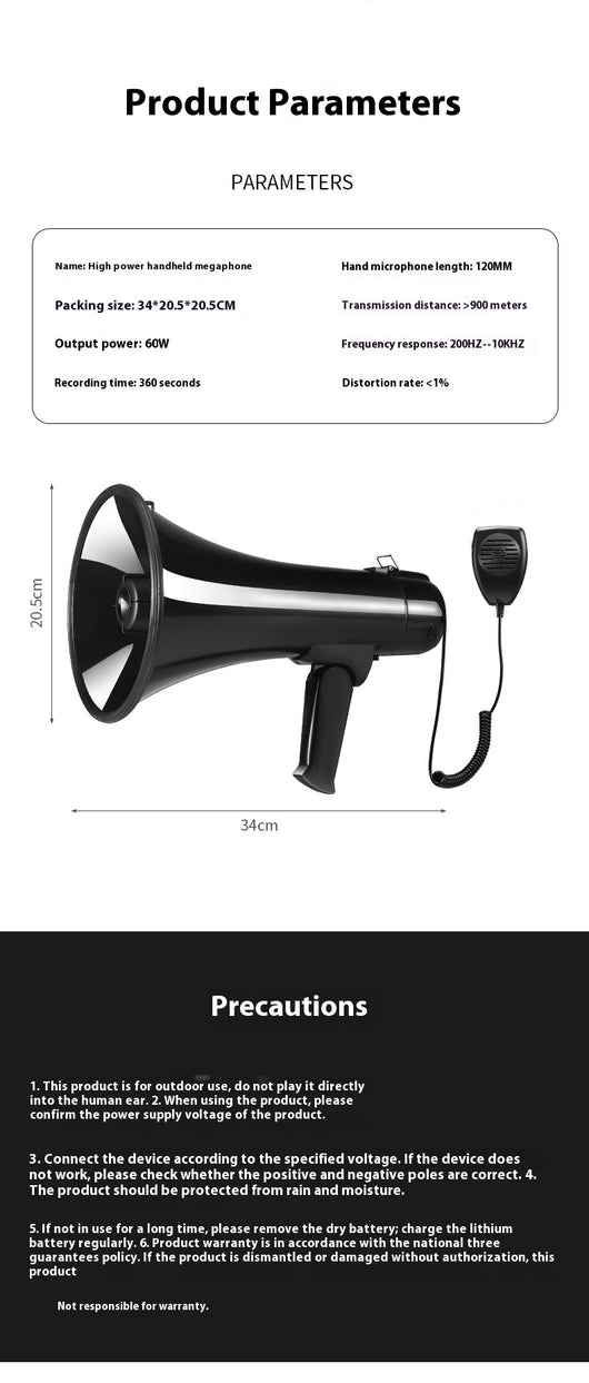 Altavoz Portátil de Alta Potencia con Grabación y Carga - Image 18