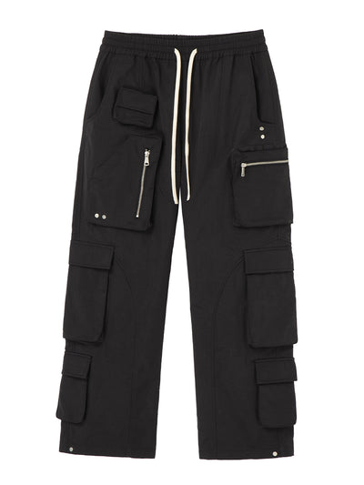 Pantalones Rectos Holgados Negros para Hombre - Image 10