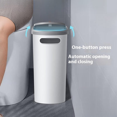Basurero Compacto con Tapa para Baño - Contenedor de Almacenamiento Estrecho - Image 3