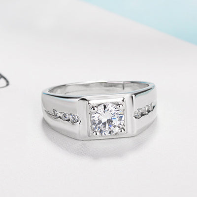 Anillo de Diamante Moissanita para Hombre - Diseño Moderno - Image 5