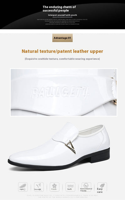 Zapatos Casuales de Cuero para Hombre Estilo Británico Clásico con Punta Afilada - Image 23