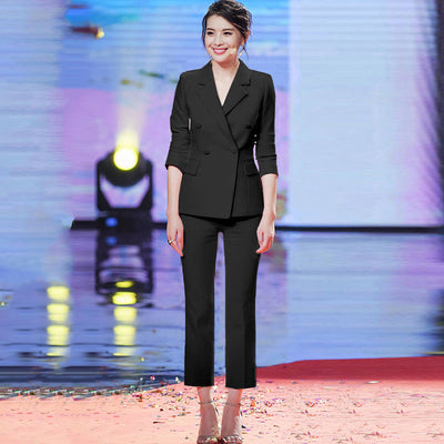 Pantalones de Traje Casual Profesional para Mujer - Conjunto Dos Piezas - Image 3