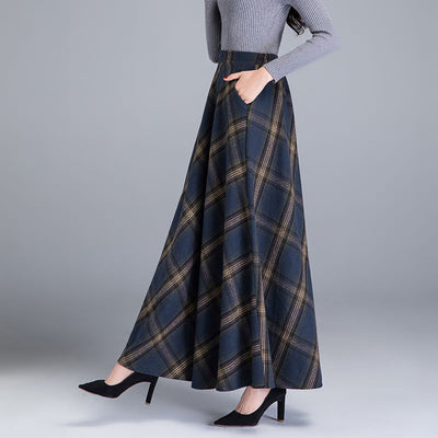 Falda Escocesa de Lana Invierno Estilo Occidental Rejuvenecedora - Image 13