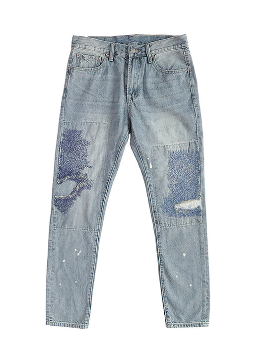 Jeans Ajustados Efecto Quemado Industrial para Trabajo Pesado - Image 2