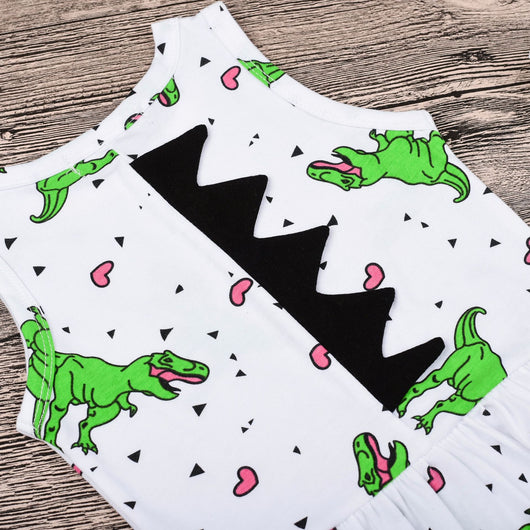 Vestido Infantil Estampado Dinosaurio Diente de Sable - Image 15