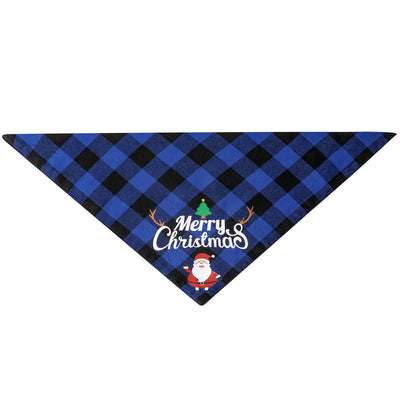Pañuelo Triangular Navideño para Mascotas - Babero Absorbente Cuadros - Image 14