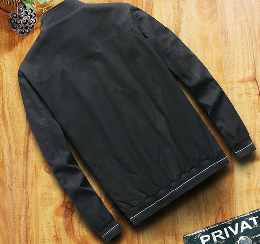 Chaqueta Deportiva Casual de Algodón Lavado Oversize para Hombre Talla Grande - Image 18