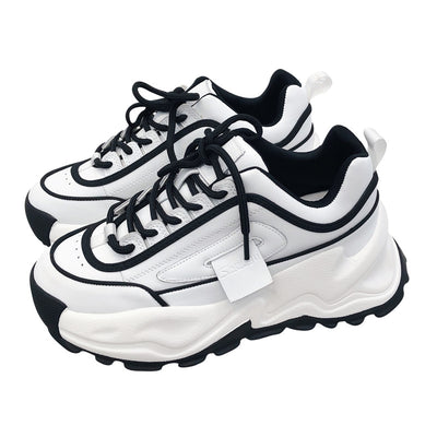 Zapatillas Deportivas Casual Blancas con Suela Gruesa para Mujer - Image 9