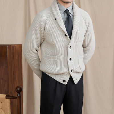 Cardigan Tejido Retro para Hombre - Abrigo Cálido y Versátil - Image 4