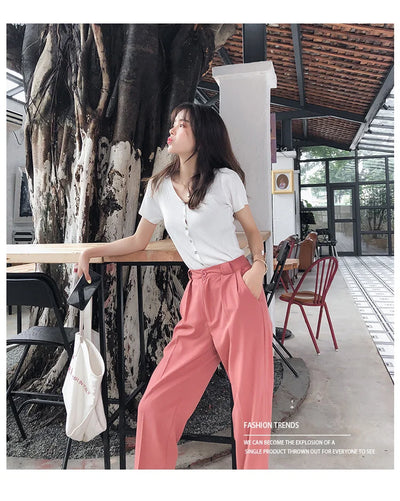 Conjunto Coreano Verano: Short Ajustado + Blusa Escote V - Image 7