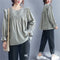 Blusa Suelta de Manga Larga con Encaje y Volantes
