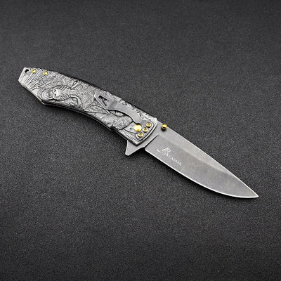 Cuchillo Plegable de Acero de Alta Dureza para Frutas