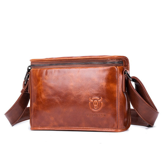 Bolso Bandolera Cuero Hombre Pequeño Cuadrado Horizontal - Image 3