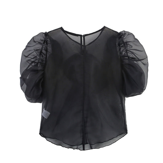 Blusa con Mangas Globo y Detalle de Moño Diseño Exclusivo - Image 2