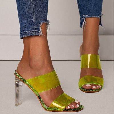 Sandalias de Tacón Alto Transparentes para Mujer - Image 11