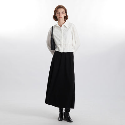 Blusa Preppy Dos Piezas Suelta para Mujer - Estilo Europeo y Americano - Image 3