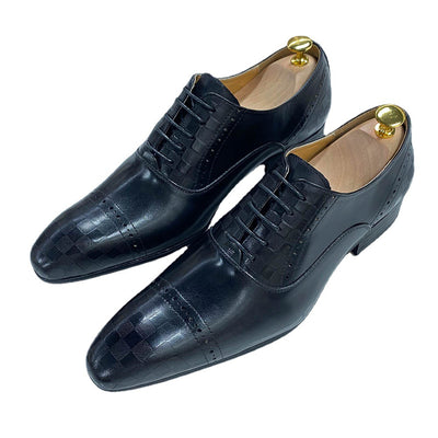 Zapatos de Cuero Marrón y Negro para Negocios Casuales - Image 4