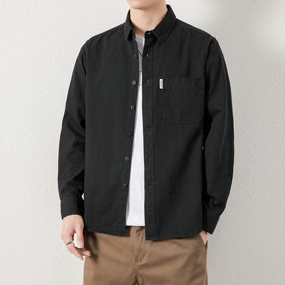 Camisa Casual Suelta con Solapa y Bolsillos para Hombre - Image 4