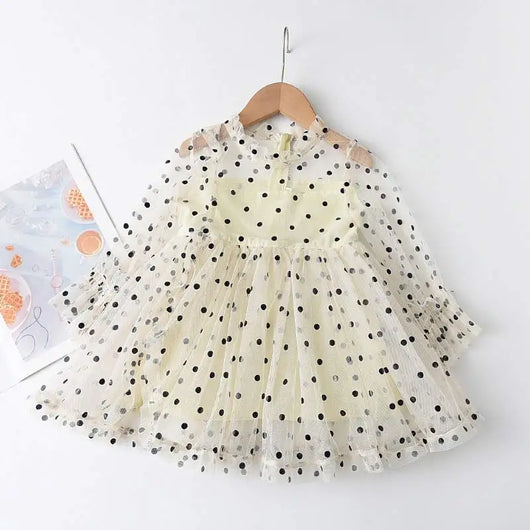 Vestido de Malla Manga Larga para Niñas - Colección Otoño - Image 9