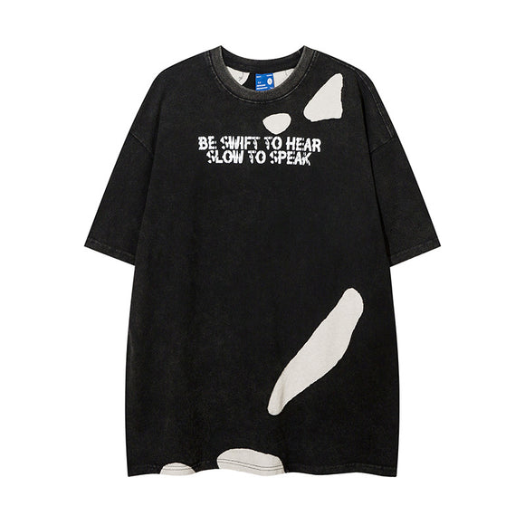 Playera Bicolor Manga Corta Unisex con Contraste