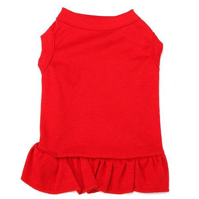 Vestido de Algodón con Volantes para Mascotas - Colores Sólidos - Image 6