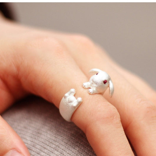 Anillo Gota de Aceite con Orejas de Conejo - Diseño Elegante para Mujer - Image 2