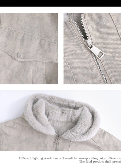 Chaqueta Acolchada de Algodón con Textura Mármol - Estilo Retro para Invierno - Image 11