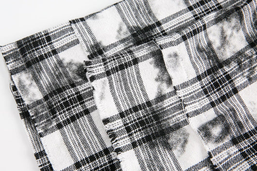Camisa Cuadros Retro Oversize Manga Corta - Image 16