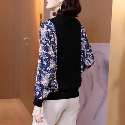 Blusa Tejida Corta Estilo Occidental con Estampado Elegante - Image 7