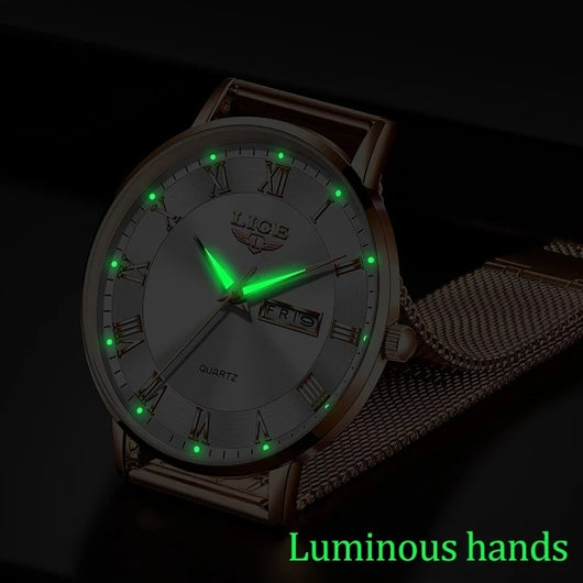 Reloj de Cuarzo Elegante para Mujer con Calendario Dual y Resistencia al Agua - Image 13