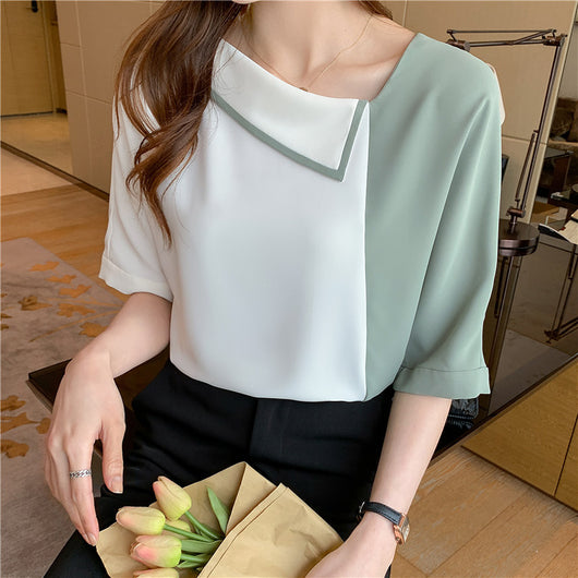 Blusa Fresca de Hombro Descubierto para Verano