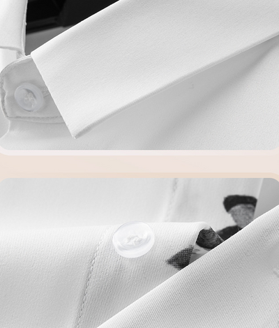 Camisa Slim Fit para Hombre con Estampado de Pintura Artística - Image 11