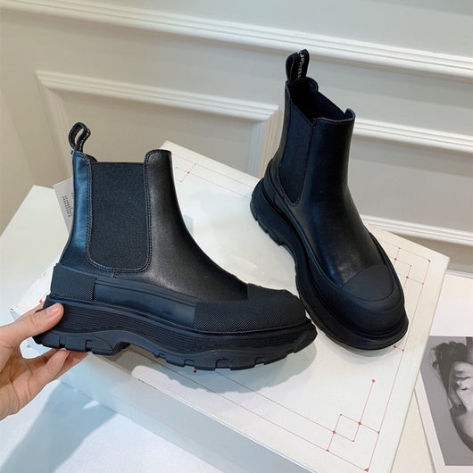 Botines Casuales de Cuero para Mujer - Estilo Versátil y Tendencia - Image 3