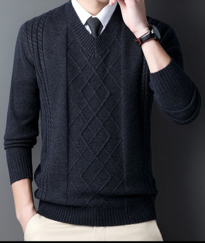 Suéter Casual para Hombre con Cuello Tipo Polo - Pullover de Punto - Image 26