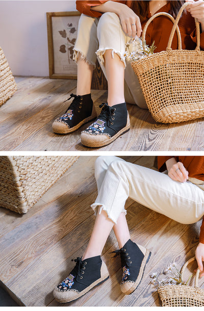 Zapatos Planos Étnicos Bordados para Mujer con Suela Antideslizante - Image 7