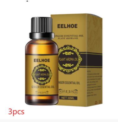 EELHOE Ginger Essential Oil 10ml bottle and box, a plant aroma and vegetable aromatic oil for massage or humidifier. - Image 13