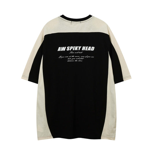Camiseta Retro con Estampado de Letras en Colores Degradados para Hombre - Image 3