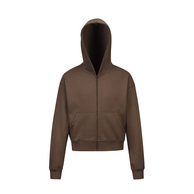 Sudadera Corta Básica Unisex de Color Sólido - Image 8