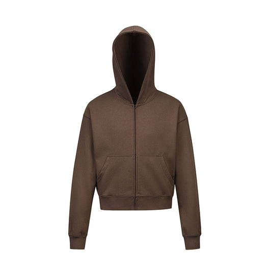 Sudadera Corta Básica Unisex de Color Sólido - Image 8