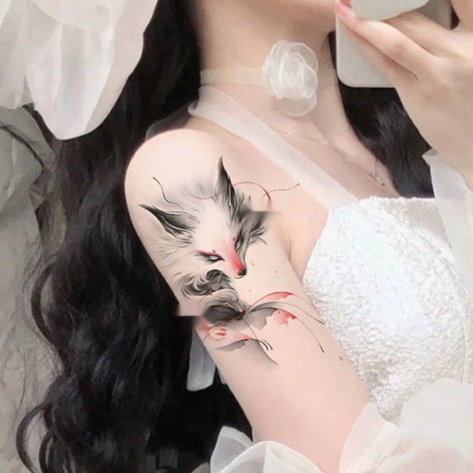 Tatuaje Temporal Zorro de Larga Duración - Cobertor de Cicatrices