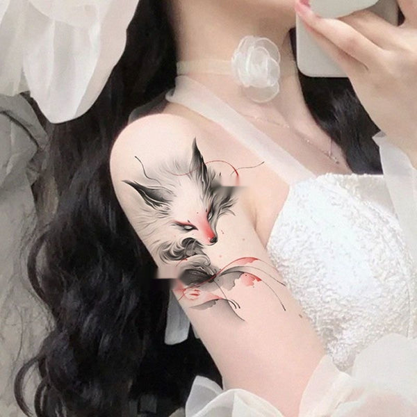 Tatuaje Temporal Zorro de Larga Duración - Cobertor de Cicatrices