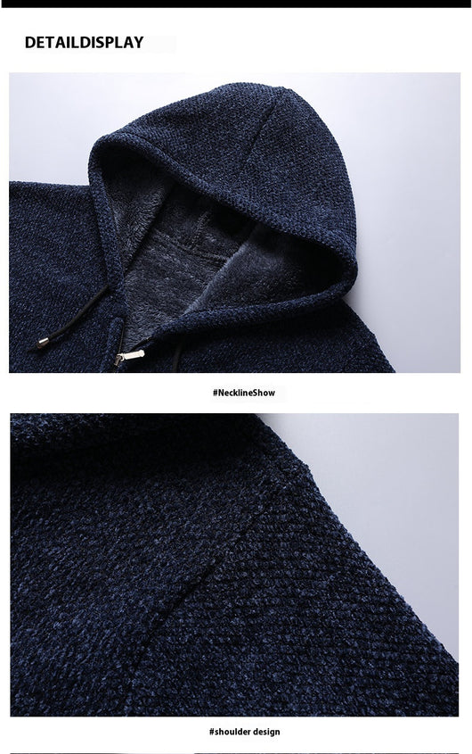 Cardigan Sudadera con Capucha y Forro Polar para Hombre - Abrigo Medio - Image 17