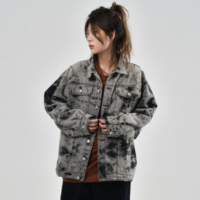 Chaqueta Denim Tie Dye Retro Original para Mujer - Image 4