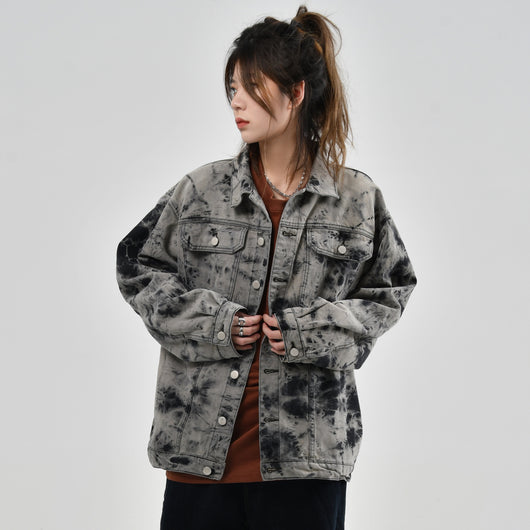 Chaqueta Denim Tie Dye Retro Original para Mujer - Image 4
