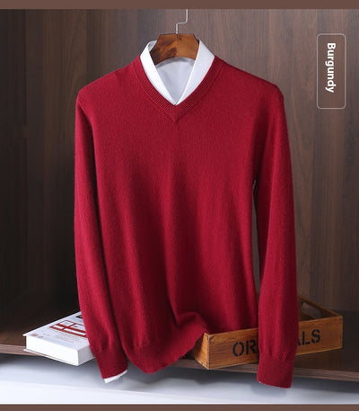 Suéter Escote V Lana Estilo Coreano - Polera Base Versátil - Image 18